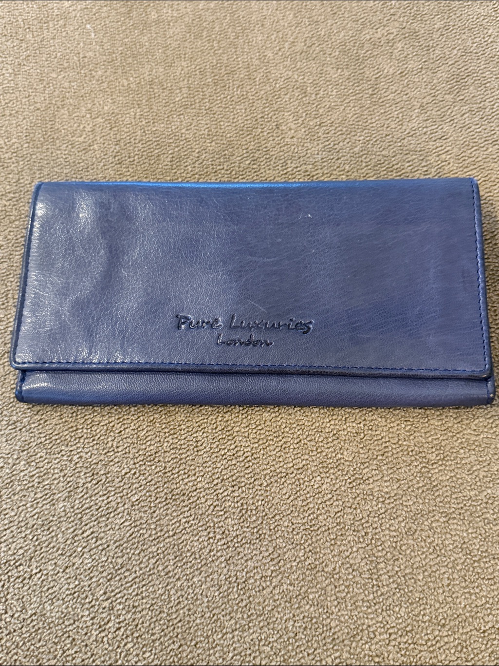 Pure Luxuries London Women’s Blue Snap Closure Wallet (Td)